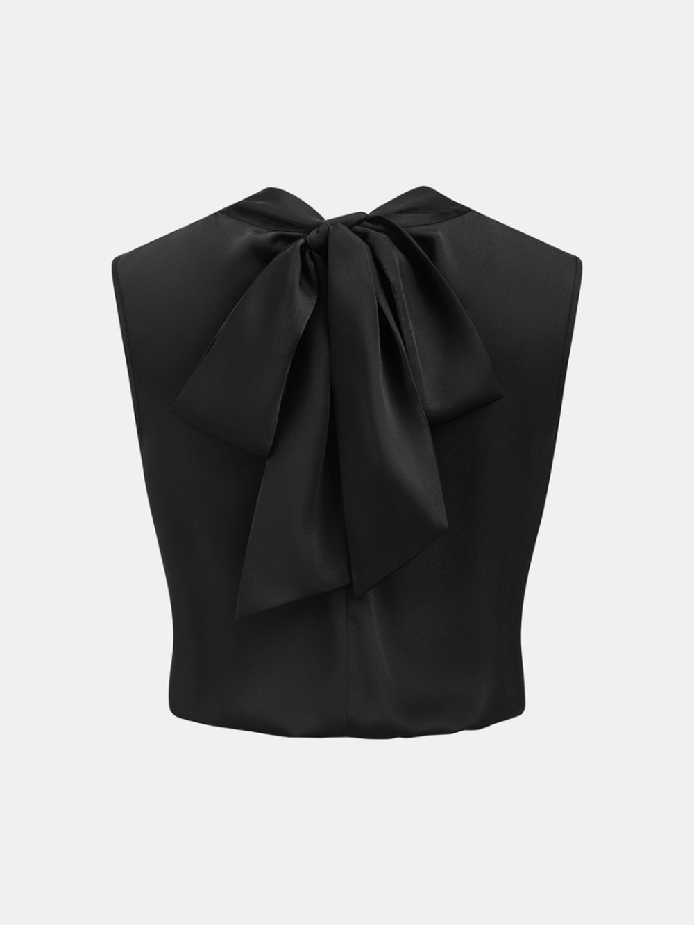 Commense Black Draped Cowl-Neck Sleeveless Top - Picture 2 of 8
